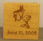 birthdate with stork image